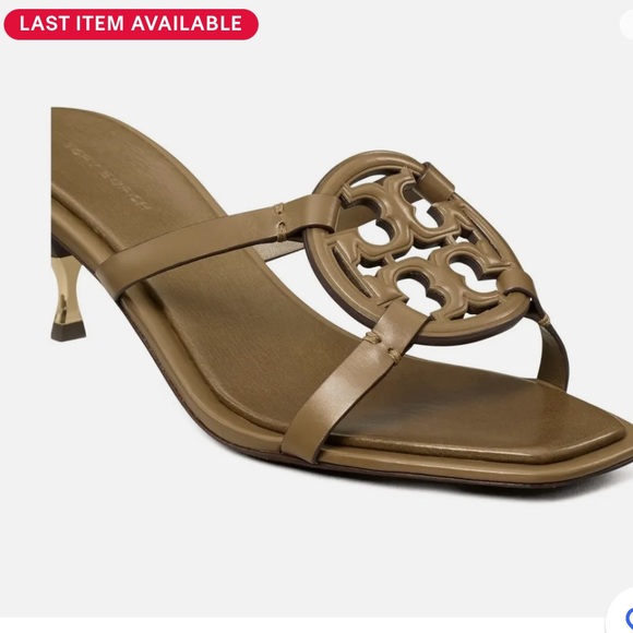 Final price Tory Burch Miller Bombé Low Heel Logo Sandals Sesame  Eu 38 US 8 - Picture 14 of 16